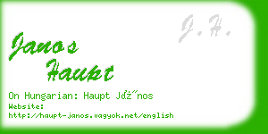 janos haupt business card